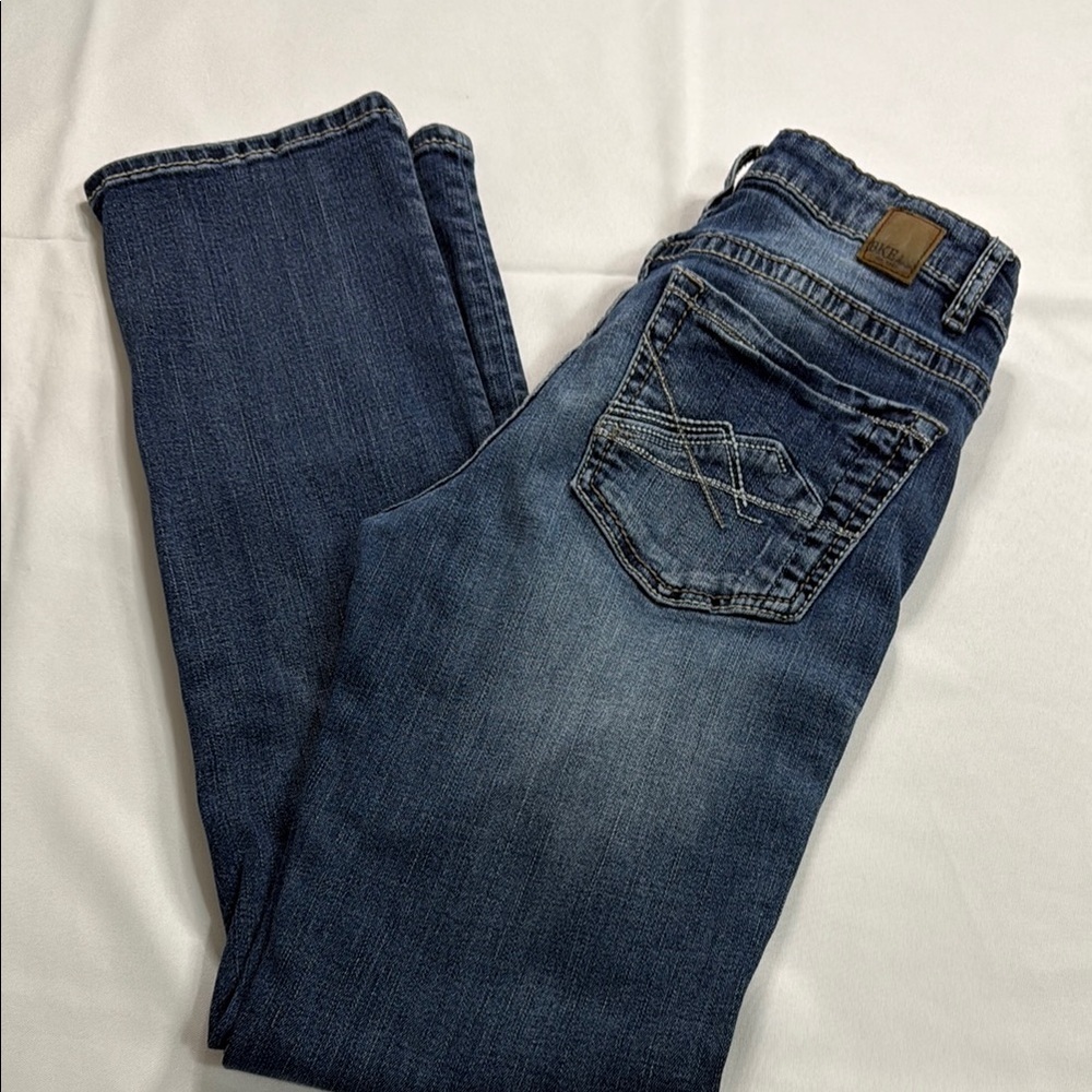 BKE Women's Boot Cut Jeans - Dark Blue